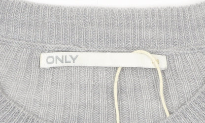 Womens UK Size M Only Grey Pullover Jumper