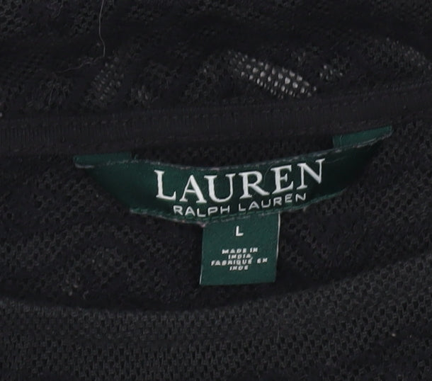 Womens UK Size L Ralph Lauren Black Basic Blouse