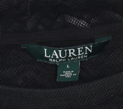 Womens UK Size L Ralph Lauren Black Basic Blouse