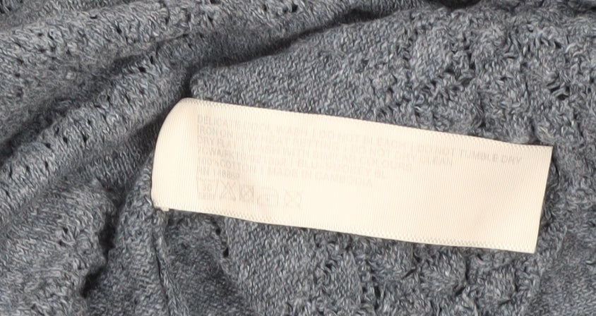 Womens UK Size 10 Fat Face Blue Cardigan Jumper