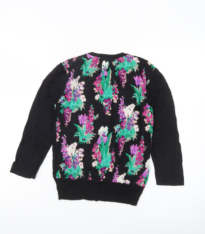 Womens UK Size 10 Laura Ashley Black Cardigan Jumper