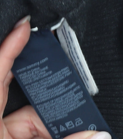 Tommy Hilfiger Men’s Black V-Neck Cotton Cashmere Jumper M