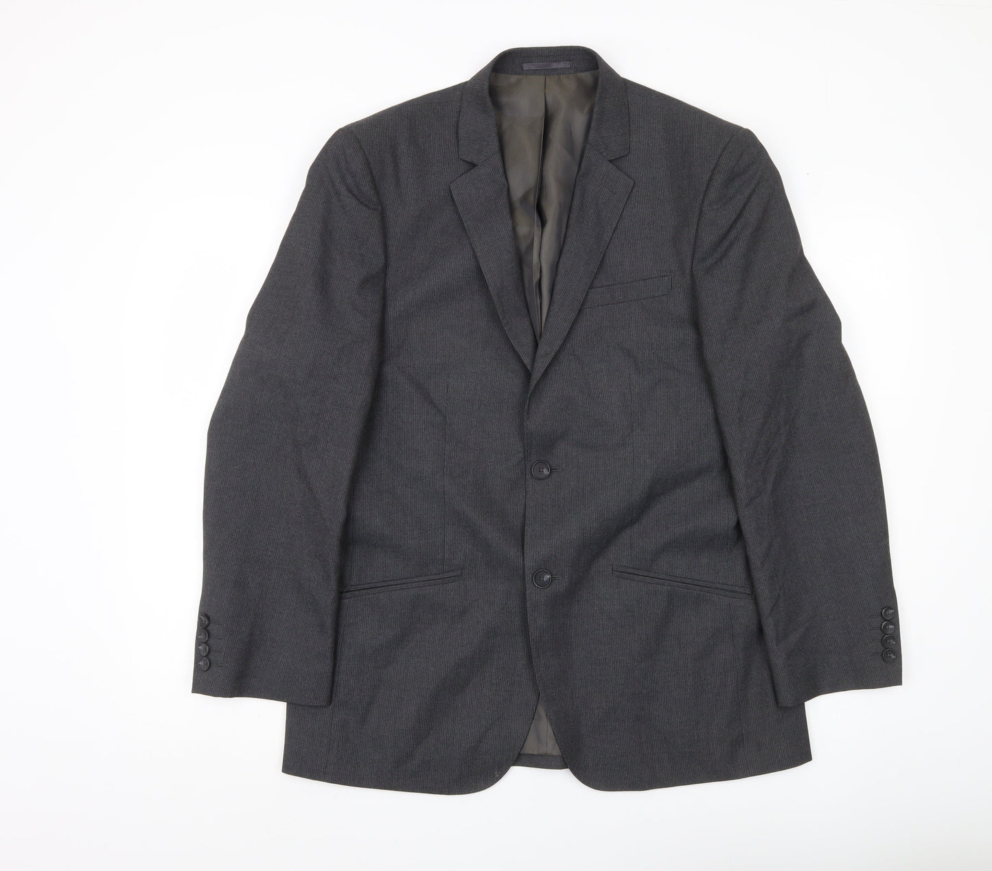 B&W Men’s Grey Regular Fit 40in Blazer Jacket Formal Business