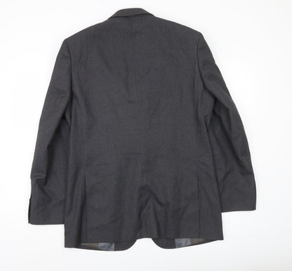 B&W Men’s Grey Regular Fit 40in Blazer Jacket Formal Business