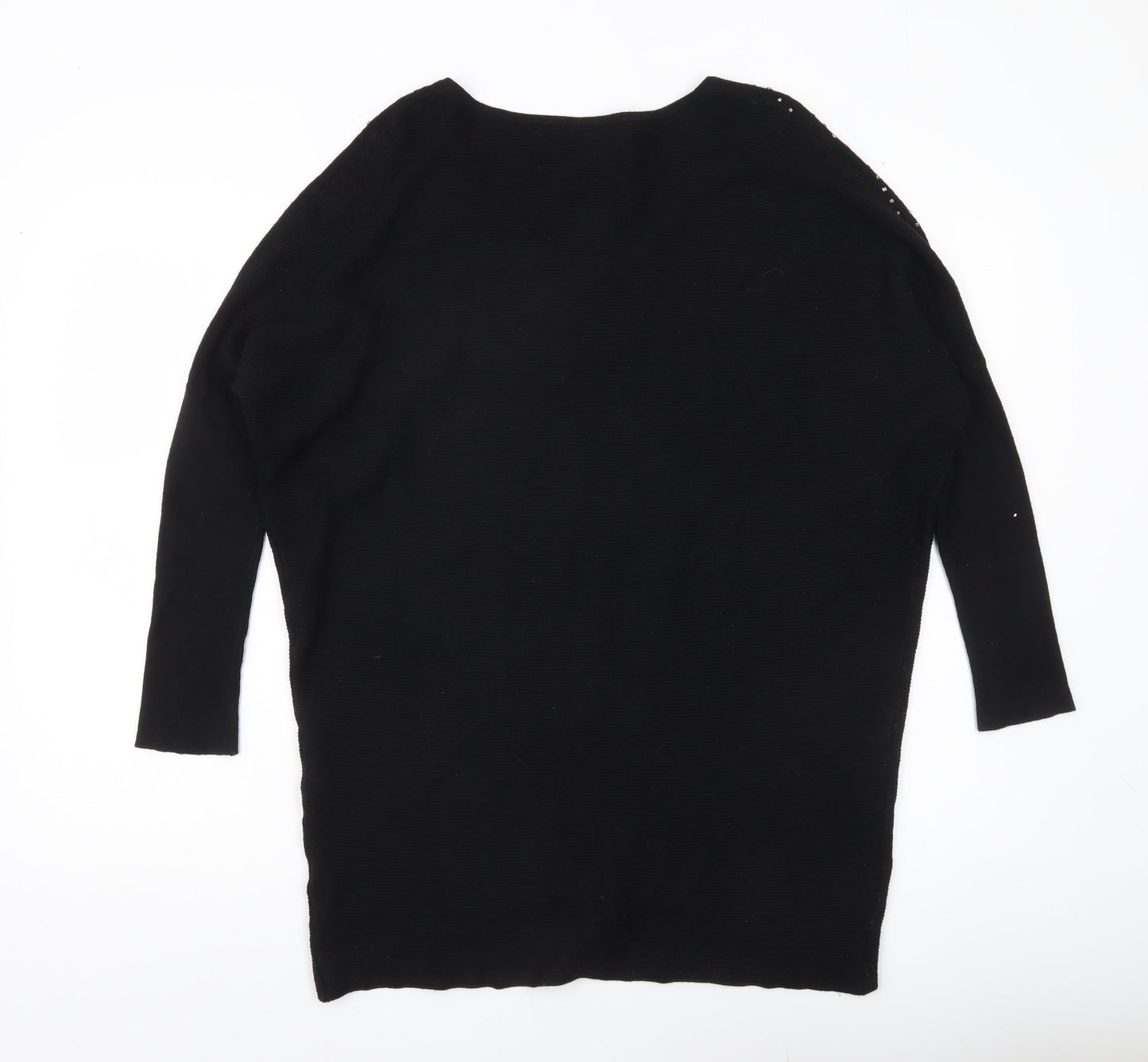 Womens UK Size S Quiz Black Pullover Jumper