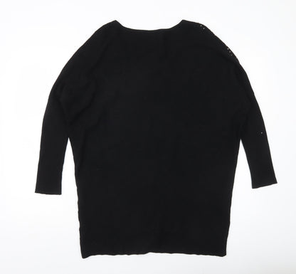 Womens UK Size S Quiz Black Pullover Jumper