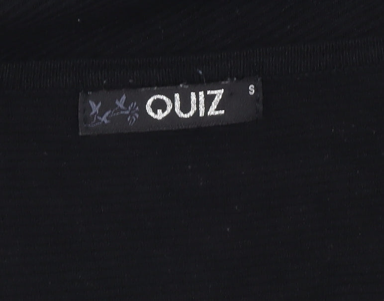 Womens UK Size S Quiz Black Pullover Jumper