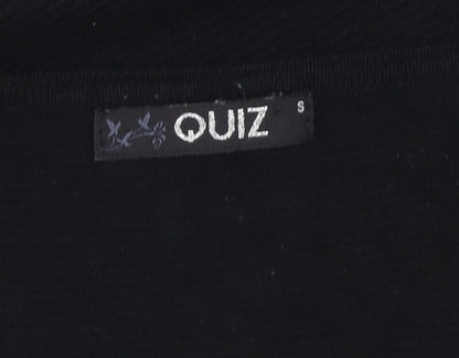 Womens UK Size S Quiz Black Pullover Jumper