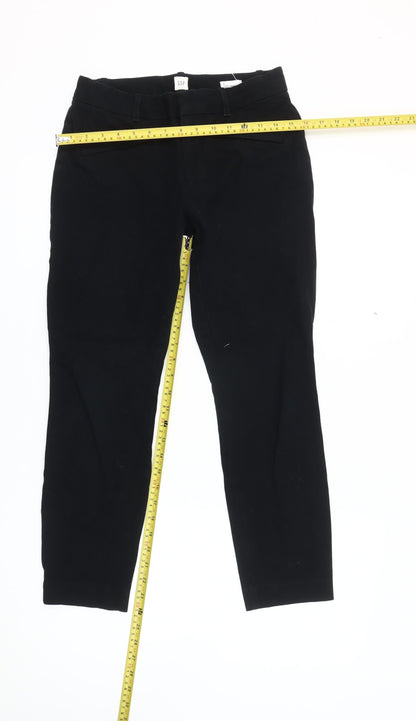 Womens UK Size 6 Gap Slim Fit Ankle Black Trousers