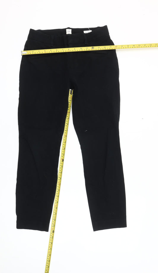 Womens UK Size 6 Gap Slim Fit Ankle Black Trousers