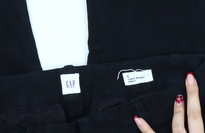 Womens UK Size 6 Gap Slim Fit Ankle Black Trousers