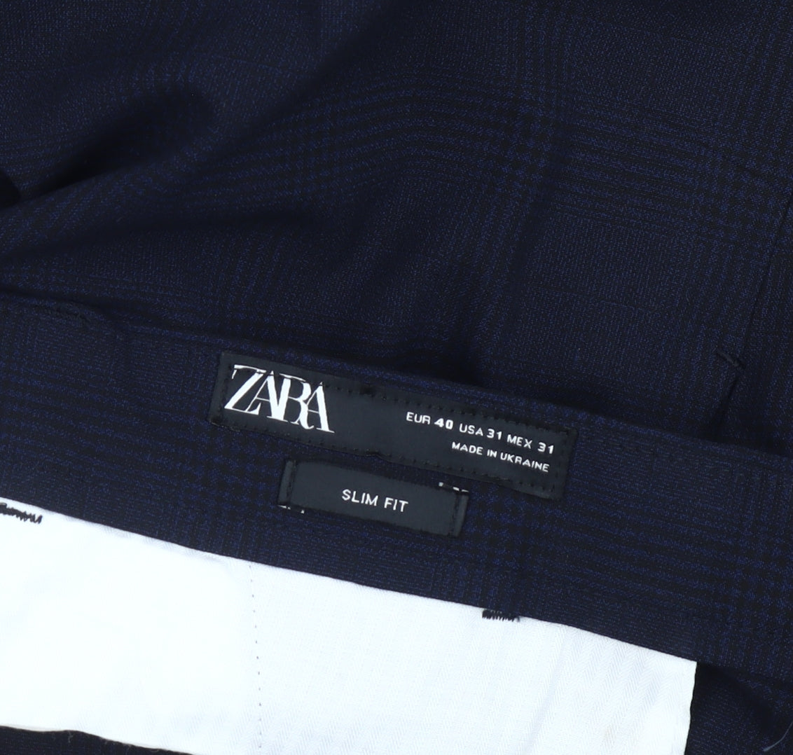 Zara Men’s Blue Slim Fit Dress Pants Trousers Size 31 Waist