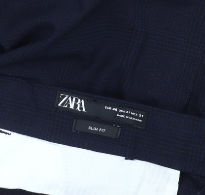 Zara Men’s Blue Slim Fit Dress Pants Trousers Size 31 Waist