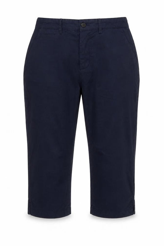 Womens UK Size 10 Fat Face Regular Fit Capri Blue Trousers