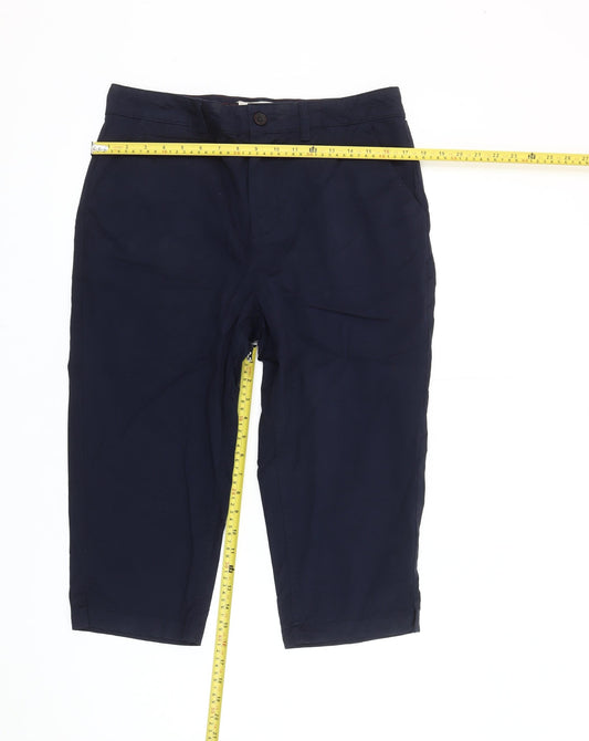 Fat Face Women’s Blue Capri Trousers Size 10 Cotton Blend