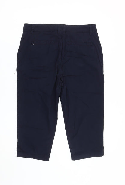 Fat Face Women’s Blue Capri Trousers Size 10 Cotton Blend