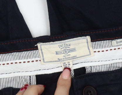 Fat Face Women’s Blue Capri Trousers Size 10 Cotton Blend