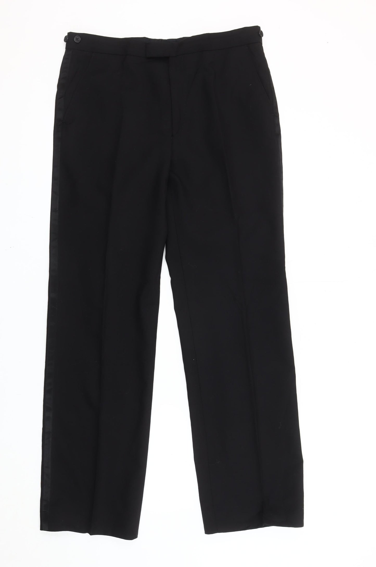 The Label Men's Black Dress Pants Trousers 34R Regular Fit Formal