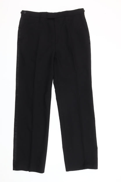 The Label Men's Black Dress Pants Trousers 34R Regular Fit Formal