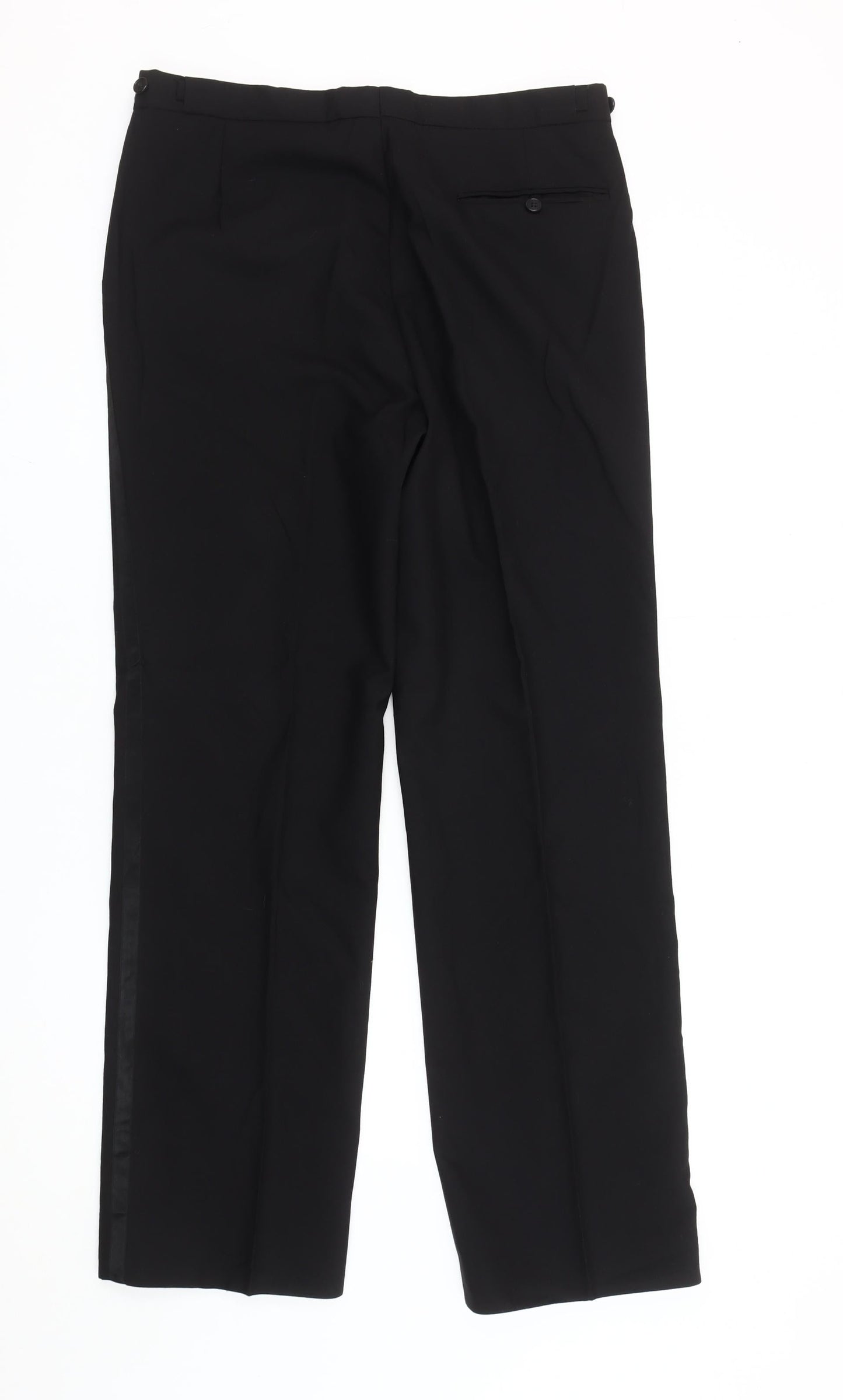The Label Men's Black Dress Pants Trousers 34R Regular Fit Formal