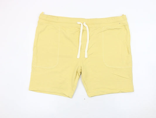 Marks and Spencer Men’s Yellow 3XL Sweat Shorts with Pockets