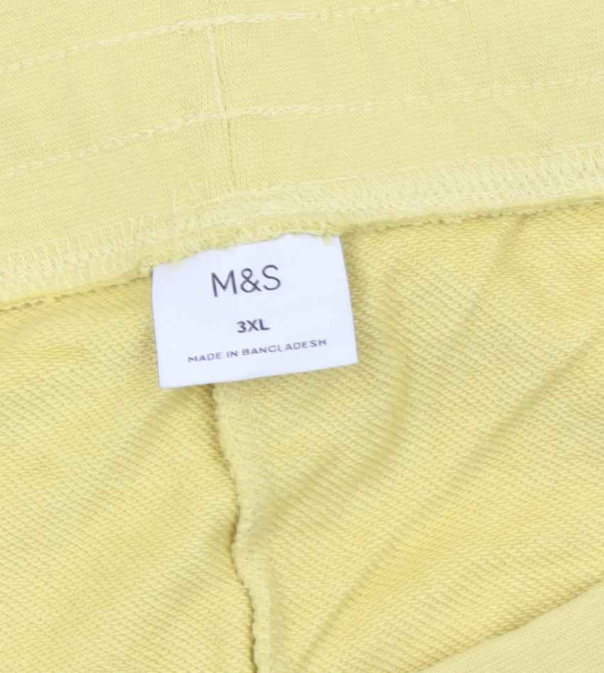 Marks and Spencer Men’s Yellow 3XL Sweat Shorts with Pockets