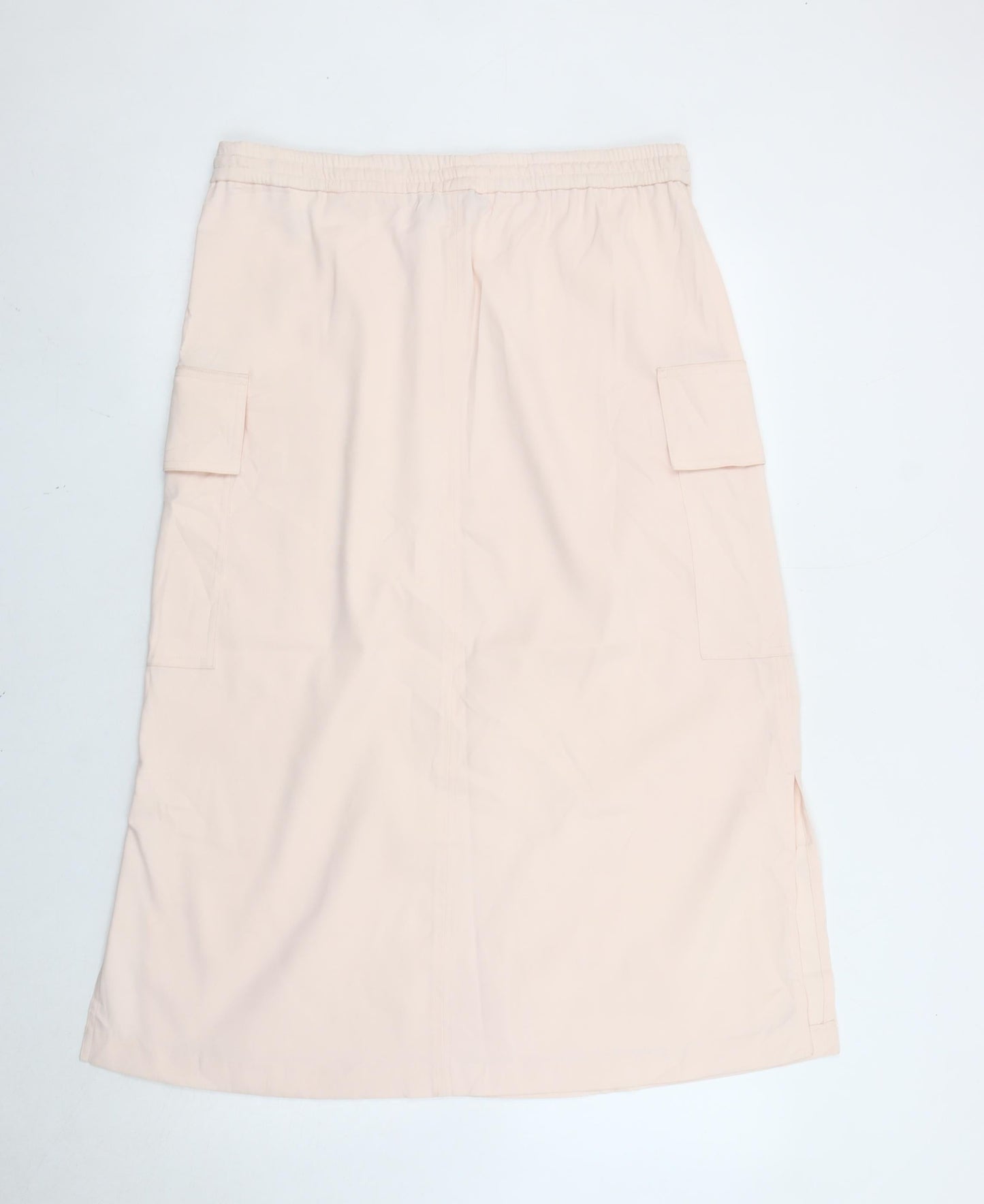 Marks and Spencer Womens Beige Cargo Skirt Size 14 Knee Length
