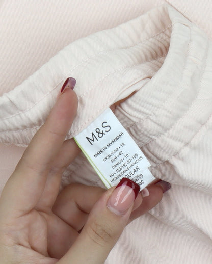 Marks and Spencer Womens Beige Cargo Skirt Size 14 Knee Length