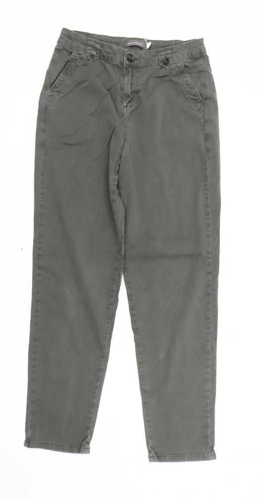 Mint Velvet Women's Green Size 8 Slim Chino Trousers