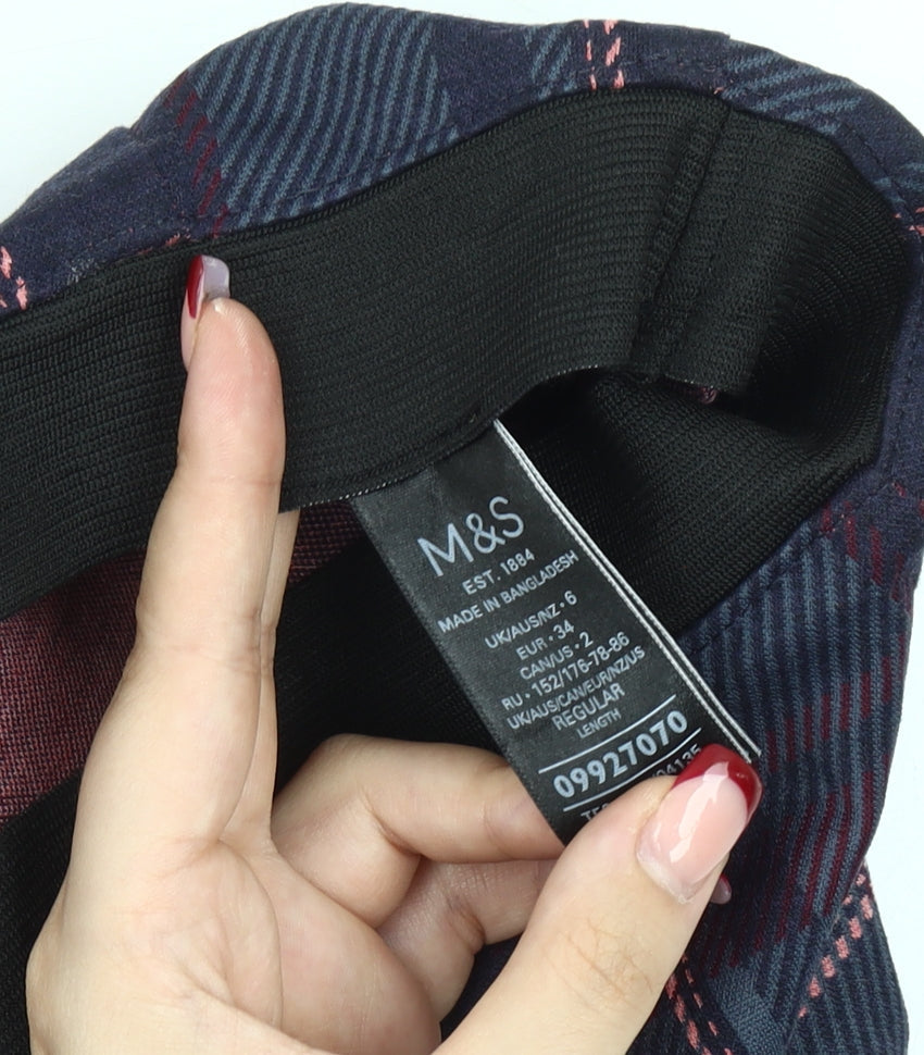 Marks and Spencer Women’s Multicoloured Plaid Pencil Skirt Size 6