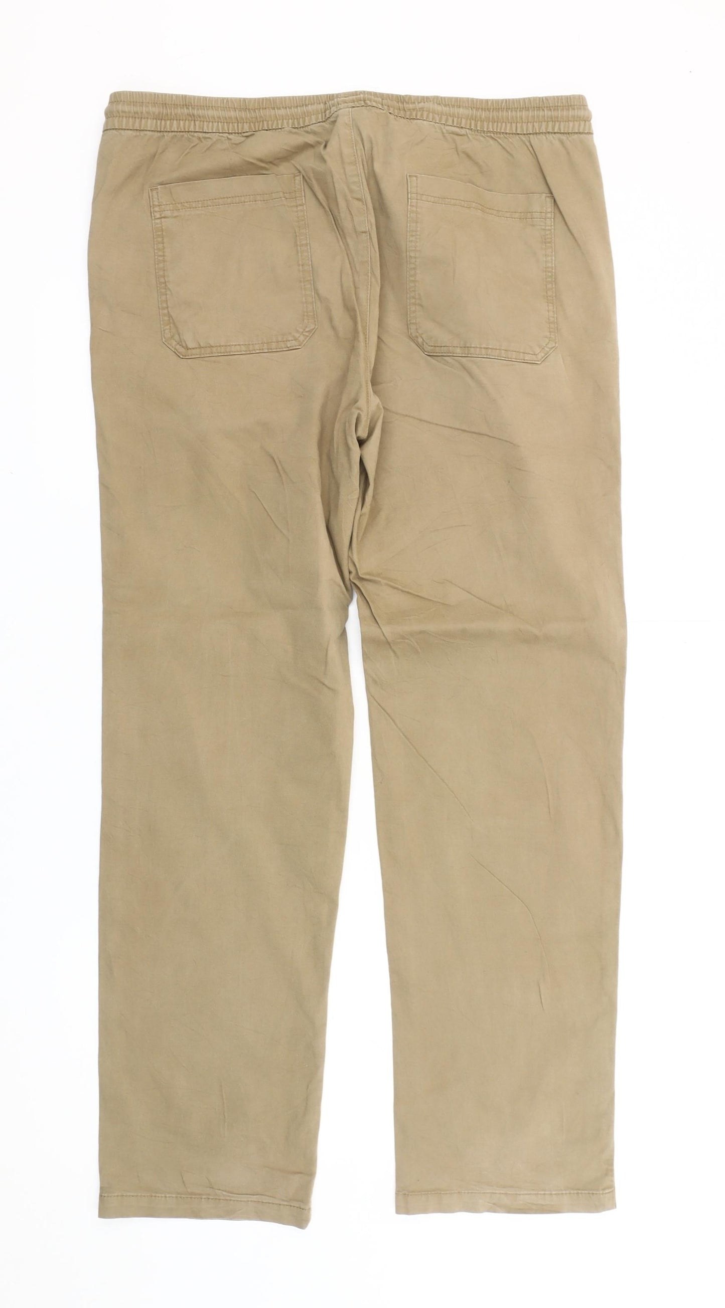 Marks and Spencer Men’s Beige Chino Trousers L Regular Fit 40W 30L