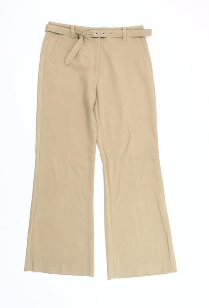 Womens UK Size 12 Marks and Spencer Regular Fit Chino Beige Trousers