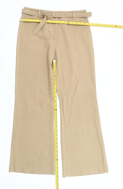Womens UK Size 12 Marks and Spencer Regular Fit Chino Beige Trousers