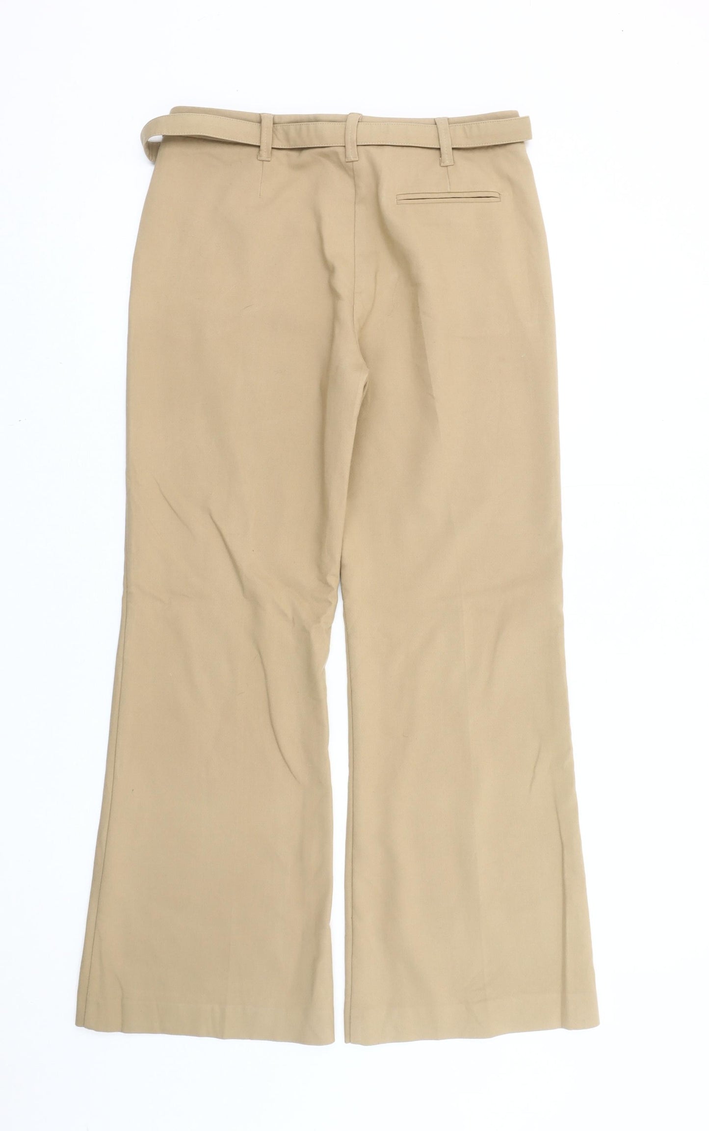 Womens UK Size 12 Marks and Spencer Regular Fit Chino Beige Trousers