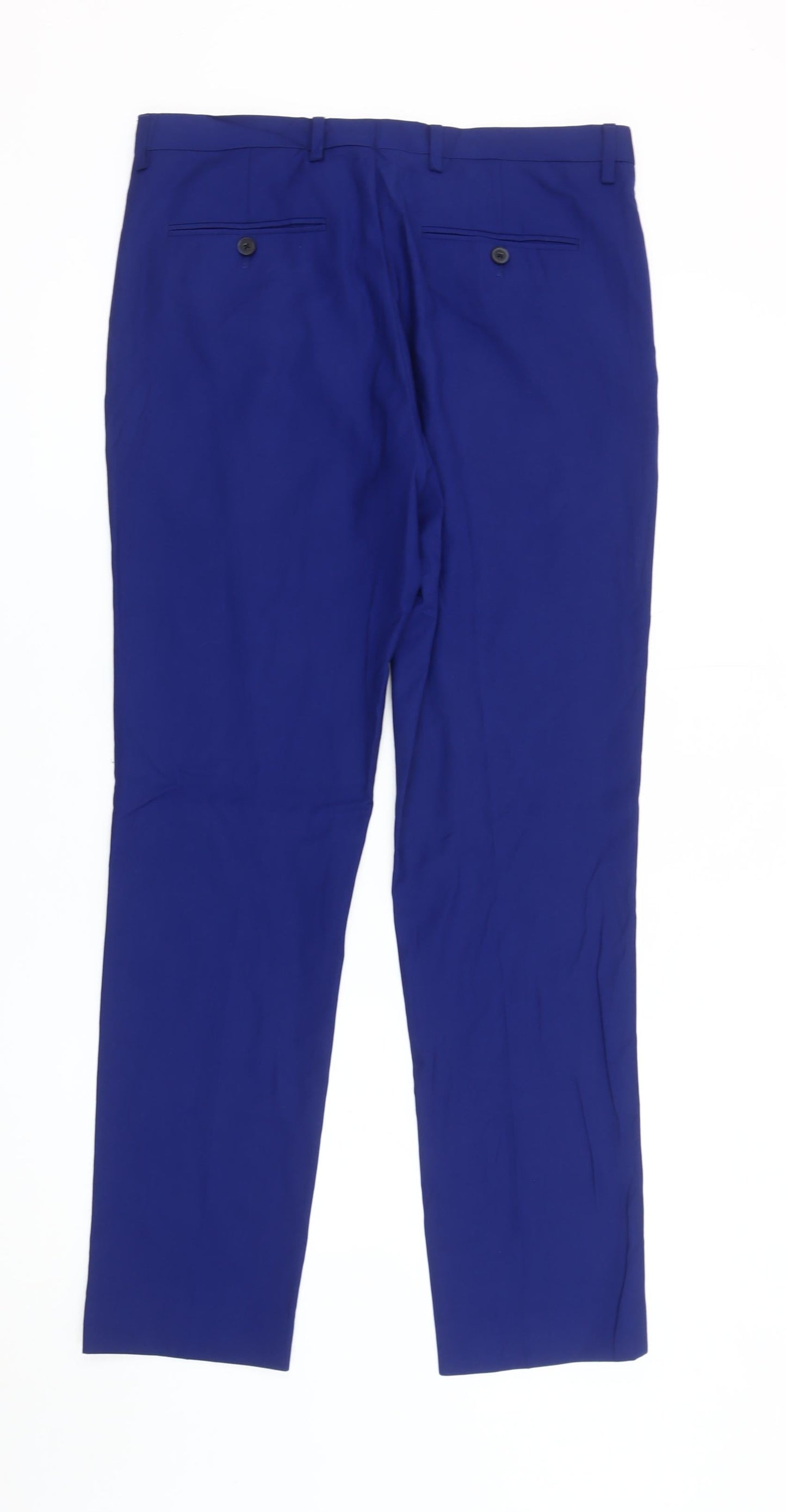 Burton Menswear London Men’s Blue Slim Fit Dress Trousers 32R