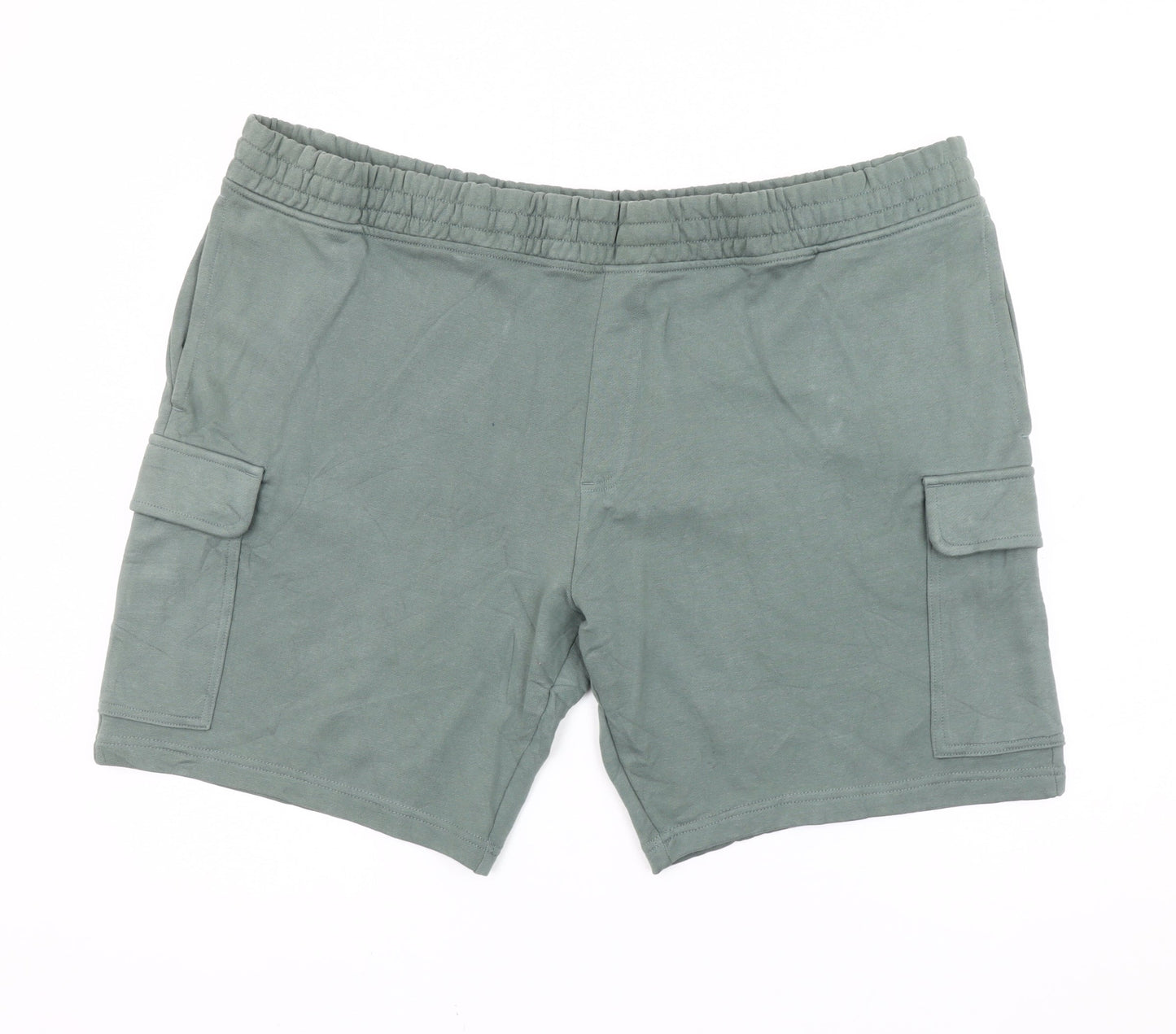 Marks and Spencer Men’s Green 3XL Athletic Shorts Cotton Pockets