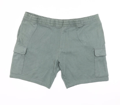 Marks and Spencer Men’s Green 3XL Athletic Shorts Cotton Pockets