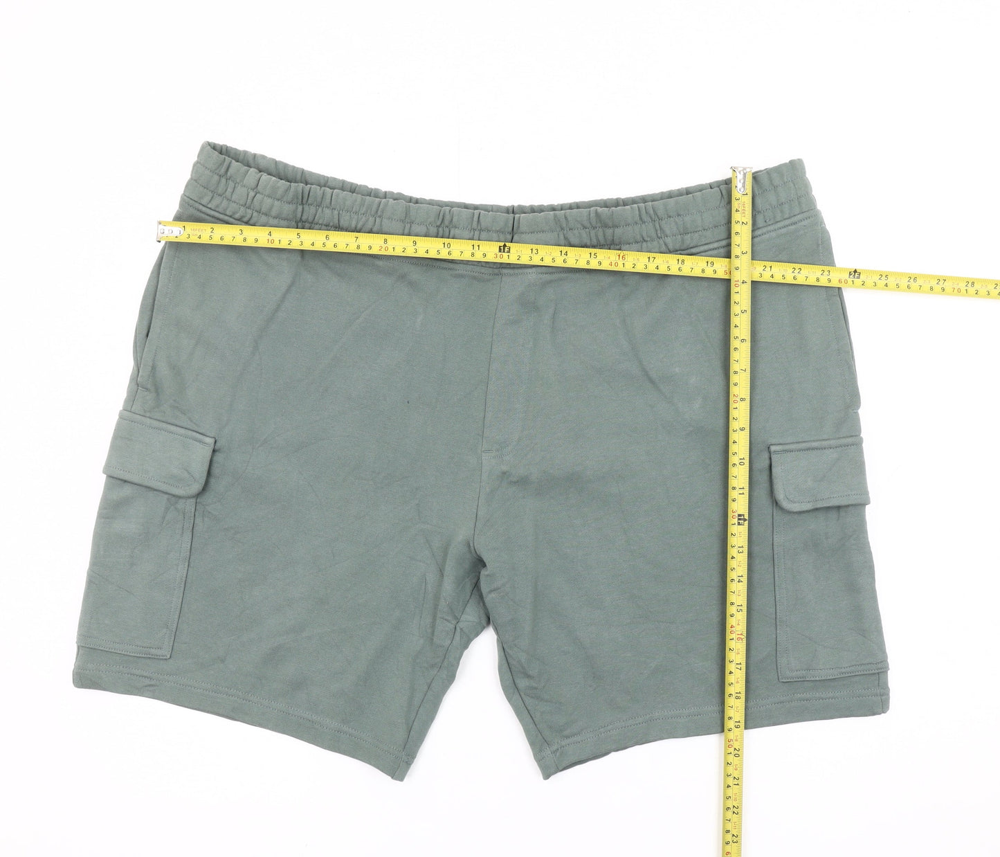 Marks and Spencer Men’s Green 3XL Athletic Shorts Cotton Pockets