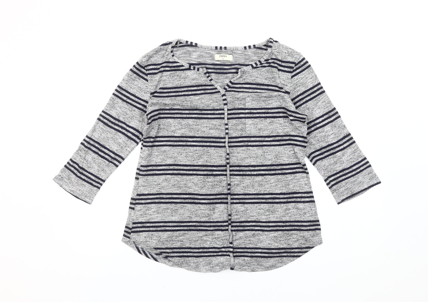 Womens UK Size 12 Papaya Grey Cardigan Jumper