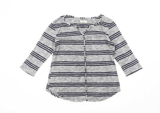 Womens UK Size 12 Papaya Grey Cardigan Jumper