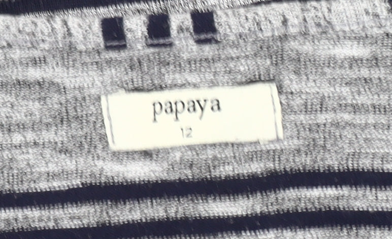 Womens UK Size 12 Papaya Grey Cardigan Jumper