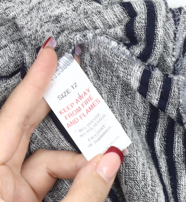 Womens UK Size 12 Papaya Grey Cardigan Jumper