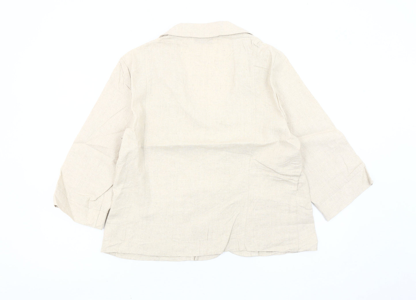 EWM Pure Classics Beige Linen Blend Blazer Women’s Size 18