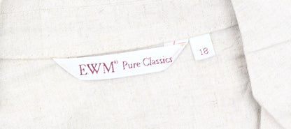 EWM Pure Classics Beige Linen Blend Blazer Women’s Size 18
