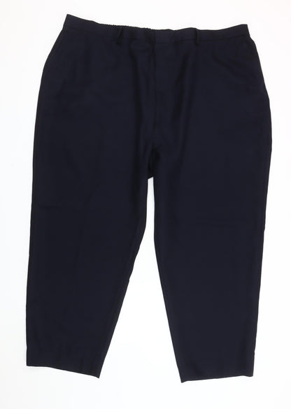 Mens UK Size 3XL Chums Regular Fit Dress Pants Blue Trousers