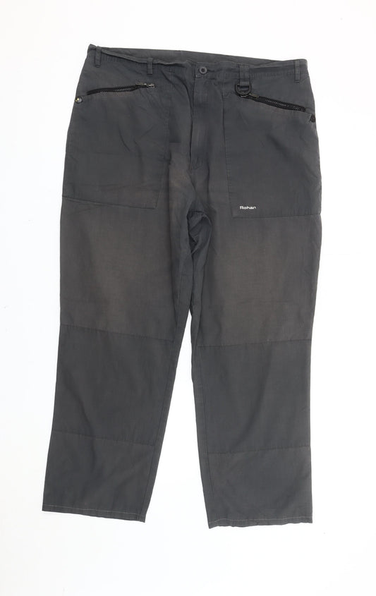 Rohan Men's Grey 40in Regular Fit Cargo Trousers Travel Outdoor
