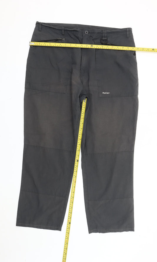 Rohan Men's Grey 40in Regular Fit Cargo Trousers Travel Outdoor