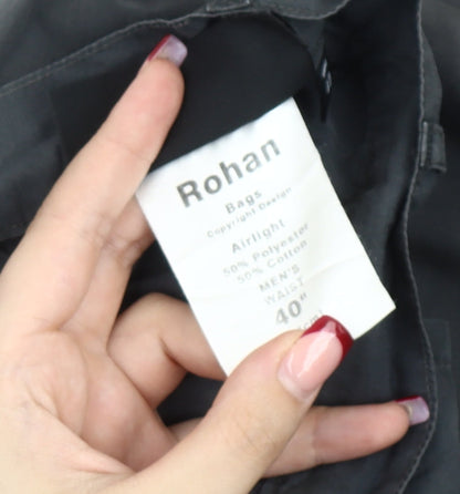 Rohan Men's Grey 40in Regular Fit Cargo Trousers Travel Outdoor