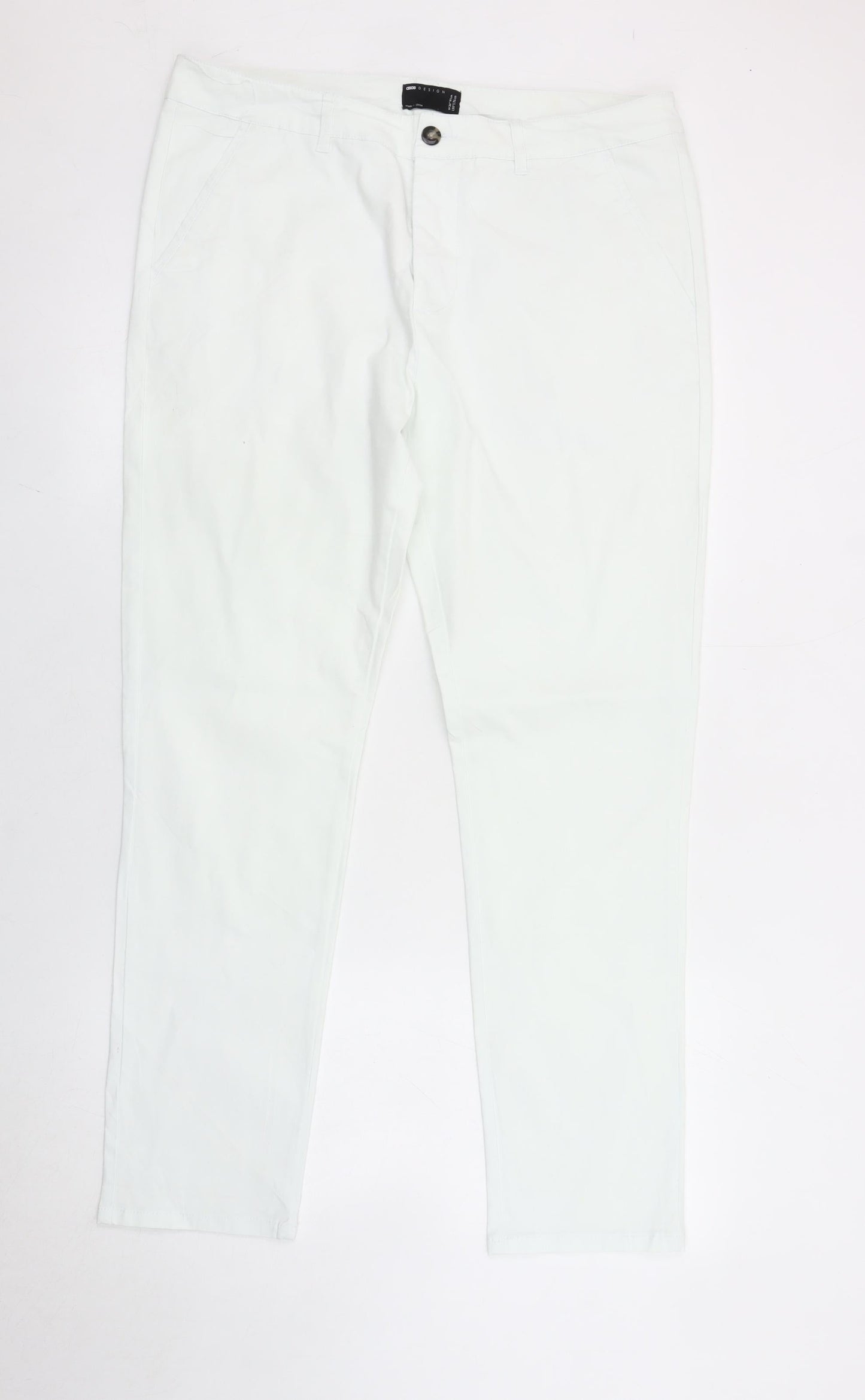 ASOS Men’s White Straight Leg Jeans W36 L30 Cotton Blend