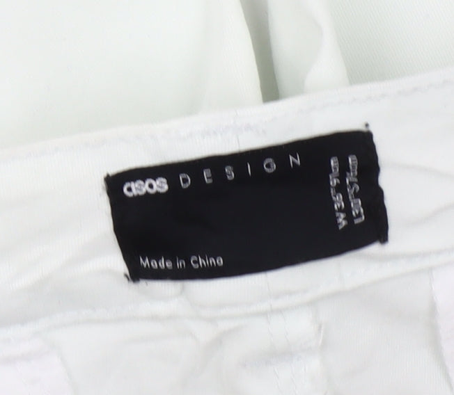 ASOS Men’s White Straight Leg Jeans W36 L30 Cotton Blend